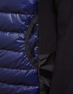 Moncler Grenoble Black & Blue Hooded Fleece Sweatshirt Clothing