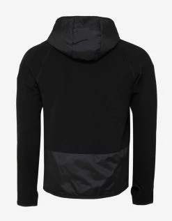 Moncler Grenoble Black & Blue Hooded Fleece Sweatshirt Clothing
