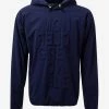 Moncler Grenoble Clothing Blue Nylon-Blend Logo Hoodie