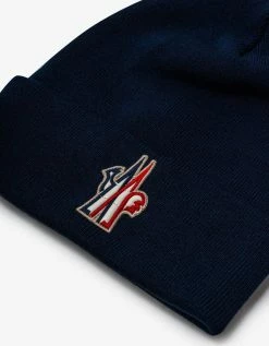 Moncler Grenoble Navy Blue Logo Wool Beanie Hat Accessories