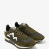 Moncler Herald Khaki Suede & Nylon Trainers