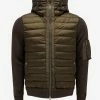 Moncler Khaki Nylon Front Hooded Cardigan