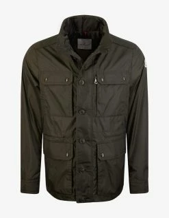 Moncler Coats And Jackets Lez Khaki Nylon Field Jacket