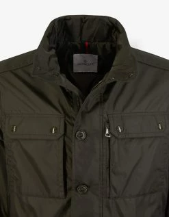 Moncler Coats And Jackets Lez Khaki Nylon Field Jacket