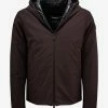 Moncler Coats And Jackets Lioret Maroon Nylon Down Jacket