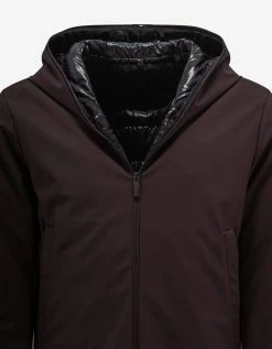 Moncler Coats And Jackets Lioret Maroon Nylon Down Jacket