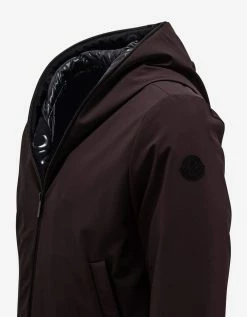 Moncler Coats And Jackets Lioret Maroon Nylon Down Jacket