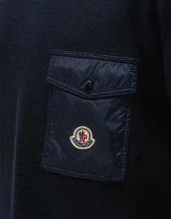 Cheap 🌟 Moncler Clothing Navy Blue Chest Pocket Sweater 💯 10 Moncler Clothing Navy Blue Chest Pocket Sweater