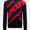 Moncler Navy Blue Logo Graphic Sweater