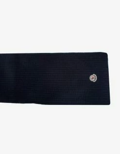 Moncler Accessories Navy Blue Logo Scarf