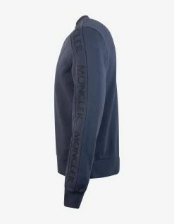 Moncler Navy Blue Sleeve Logo Sweatshirt Clothing