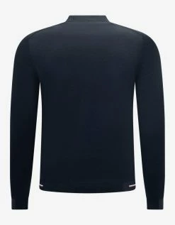 Moncler Clothing Navy Blue Tricolour Inlay Sweatshirt