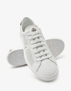 Moncler New Monaco White Perforated Trainers