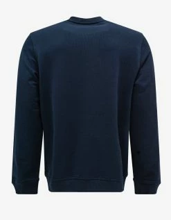 Moncler Clothing Night Blue Maxi Logo Sweatshirt