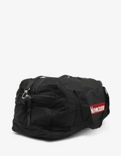 Moncler Nivelle Black Nylon Logo Holdall Accessories