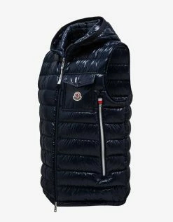 Moncler Ragot Navy Blue Nylon Down Gilet