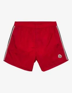 Moncler Clothing Red Tricolour Seam Swim Shorts