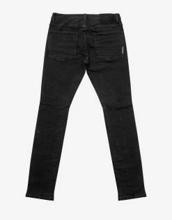 Neuw Rebel Skinny Friction Distressed Black Jeans