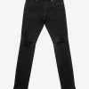 Neuw Rebel Skinny Friction Distressed Black Jeans