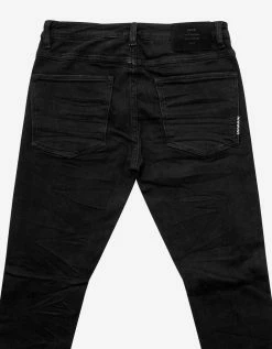 Neuw Rebel Skinny Friction Distressed Black Jeans