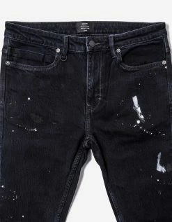 Neuw Rebel Skinny Unguarded Art Washed Black Jeans Clothing