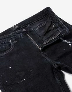 Neuw Rebel Skinny Unguarded Art Washed Black Jeans Clothing
