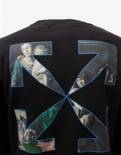 Off-White C/o Virgil Abloh Black Caravaggio Painting Sweatshirt Clothing