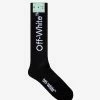 Off-White C/o Virgil Abloh Black Diag Mid Length Socks Accessories