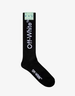 Off-White C/o Virgil Abloh Black Diag Mid Length Socks Accessories