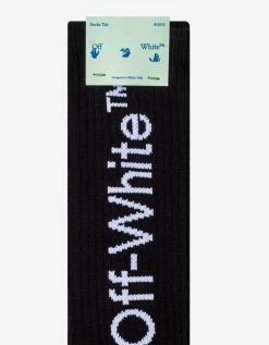 Off-White C/o Virgil Abloh Black Diag Mid Length Socks Accessories