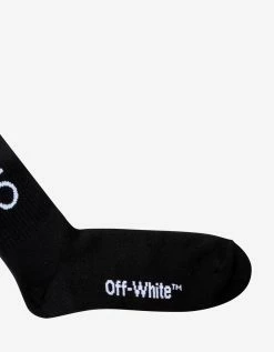 Off-White C/o Virgil Abloh Black Diag Mid Length Socks Accessories