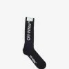 Off-White C/o Virgil Abloh Black Diagonals Mid Length Socks
