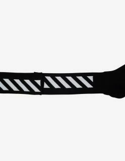 Off-White C/o Virgil Abloh Black Diagonals Mid Length Socks