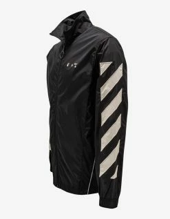 Off-White C/o Virgil Abloh Clothing Black Diagonals Nylon Windbreaker