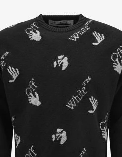 Off-White C/o Virgil Abloh Black OW Logo Sweater