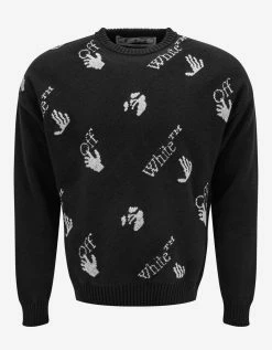 Off-White C/o Virgil Abloh Black OW Logo Sweater