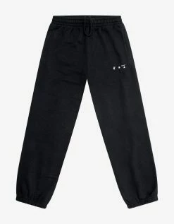 Off-White C/o Virgil Abloh Black Sprayed Caravaggio Print Sweat Pants Clothing