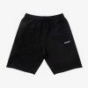 Off-White C/o Virgil Abloh Black Diag Helvetica Sweat Shorts Clothing