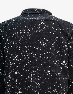 Off-White C/o Virgil Abloh Clothing Black Diag Outline Paint Denim Shirt