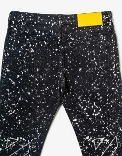 Off-White C/o Virgil Abloh Black Diag Outline Paint Skinny Jeans