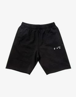 Off-White C/o Virgil Abloh Black OW Logo Sweat Shorts Clothing