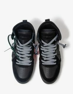 Off-White C/o Virgil Abloh Black High Top Vulcanized Leather Trainers New Arrivals