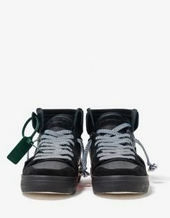 Off-White C/o Virgil Abloh Black High Top Vulcanized Leather Trainers New Arrivals