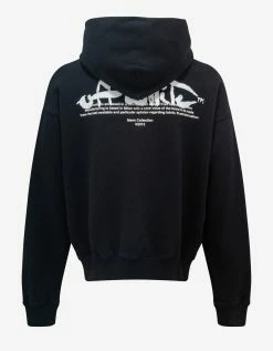 Off-White C/o Virgil Abloh Black Paint Script Skate Hoodie
