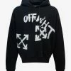Off-White C/o Virgil Abloh Black Paint Script Skate Hoodie