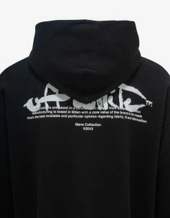 Off-White C/o Virgil Abloh Black Paint Script Skate Hoodie
