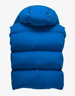 Off-White C/o Virgil Abloh Blue Bounce Hooded Down Gilet