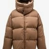Off-White C/o Virgil Abloh Camel OW Race Canvas Down Puffer Jacket Clothing