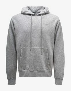 Off-White C/o Virgil Abloh Clothing Melange Grey Diag Tab Slim Hoodie