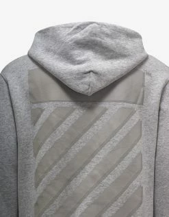 Off-White C/o Virgil Abloh Clothing Melange Grey Diag Tab Slim Hoodie